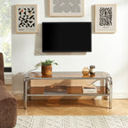 Maggy - Mueble de TV - Cristal templado - Naranja
