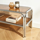 Meuble TV Maggy - Verre Trempé Orange Foncé - 120cm