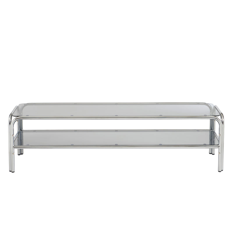 Meuble Tv Maggy - Verre Trempé Noir - 160cm