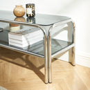 Meuble Tv Maggy - Verre Trempé Noir - 160cm