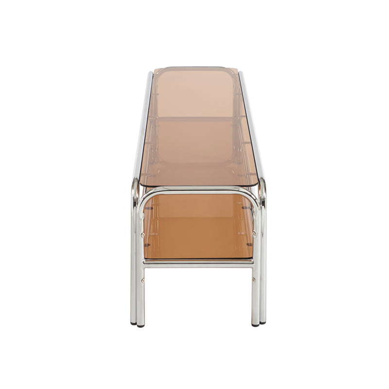 Meuble TV Maggy - Verre Trempé Orange - 160cm