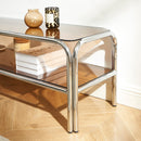 Meuble TV Maggy - Verre Trempé Orange - 160cm