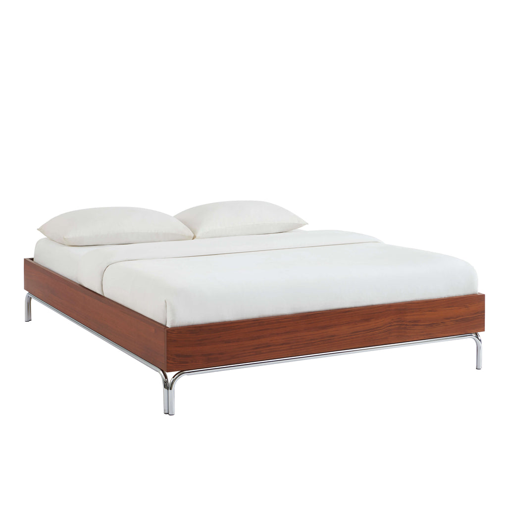 Maggy - Cama - Tela Chenilla - Nogal