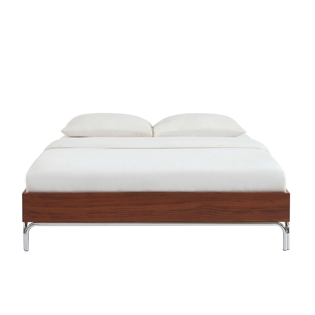 Maggy - Cama - Tela Chenilla - Nogal