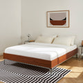 Maggy - Cama - Tela Chenilla - Nogal