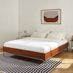 Maggy - Cama - Tela Chenilla - Nogal