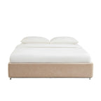 Maggy - Cama - Bouclé - Beige Y Patas Metal Negro