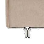 Maggy - Cama - Bouclé - Beige Y Patas Metal Negro