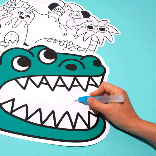 Dinos - Sets De Table À Colorier À L'Eau