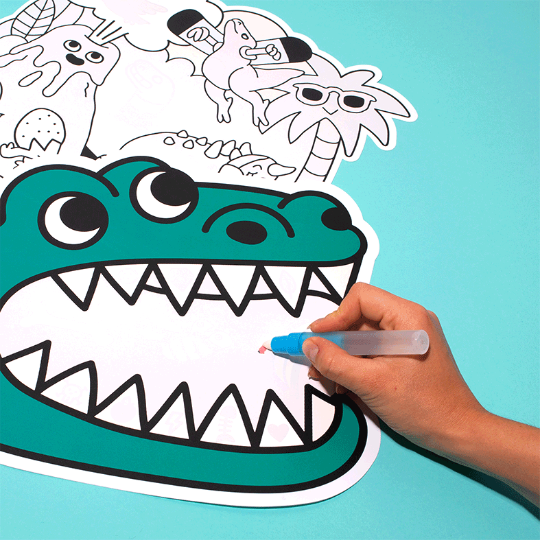 Dinos - Sets De Table À Colorier À L'Eau