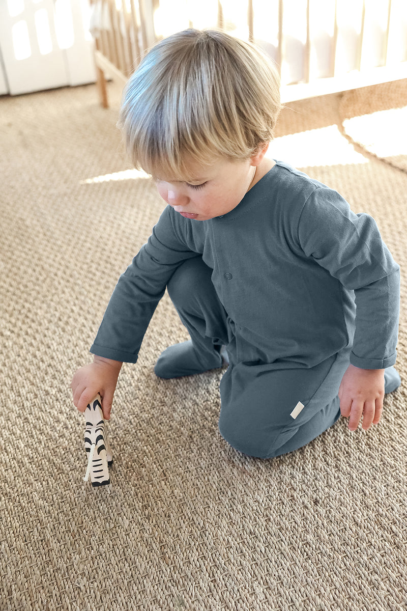 Mahé Le Pyjama De Bébé - Bleu Souris