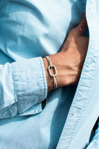 Hune Bracelet - Beige And White