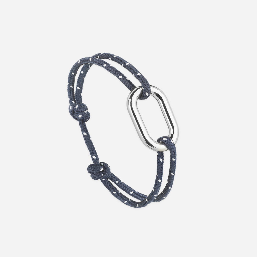 Mast Bracelet - Navy Blue Speckled White