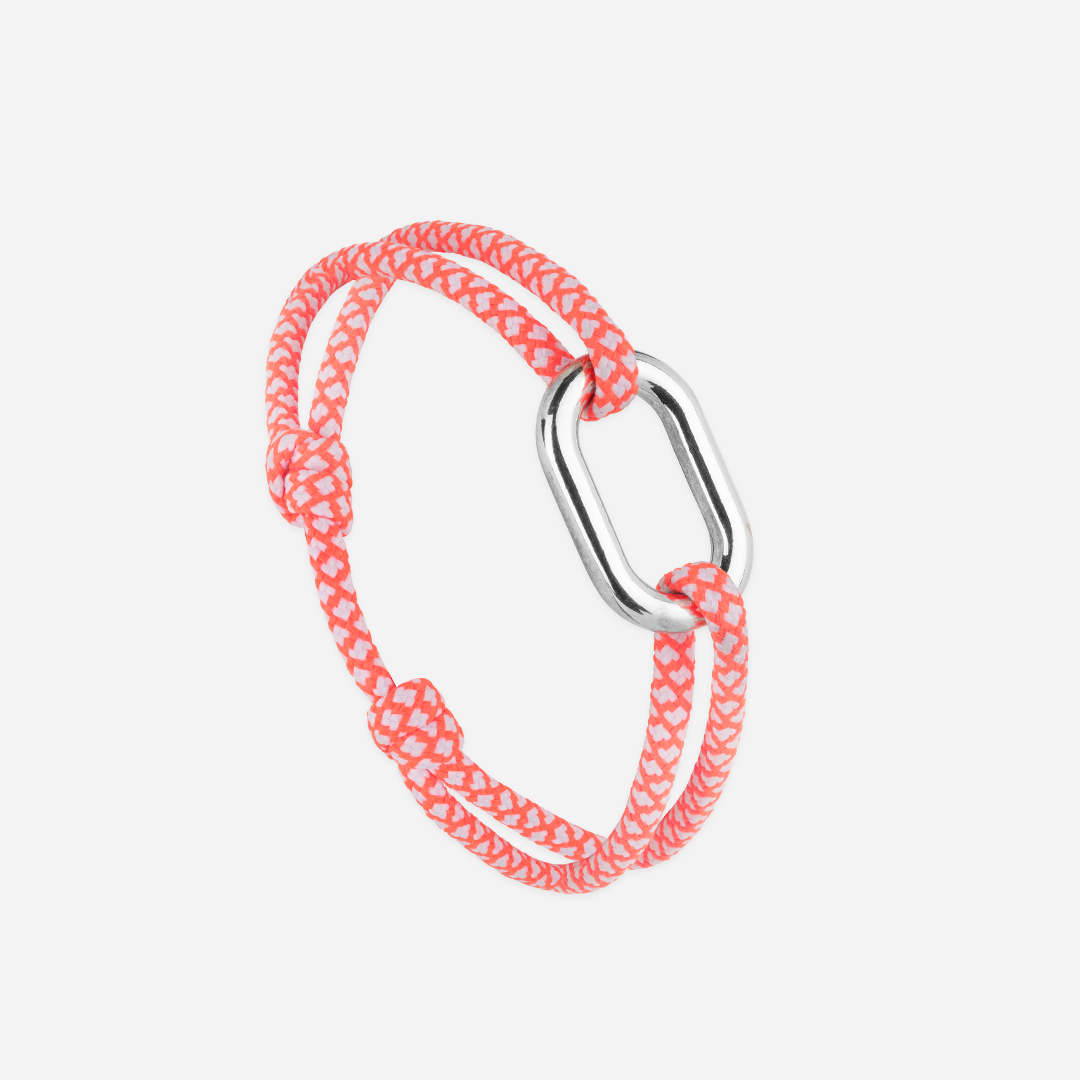 Pulsera Tangon - Tablero de ajedrez naranja y blanco