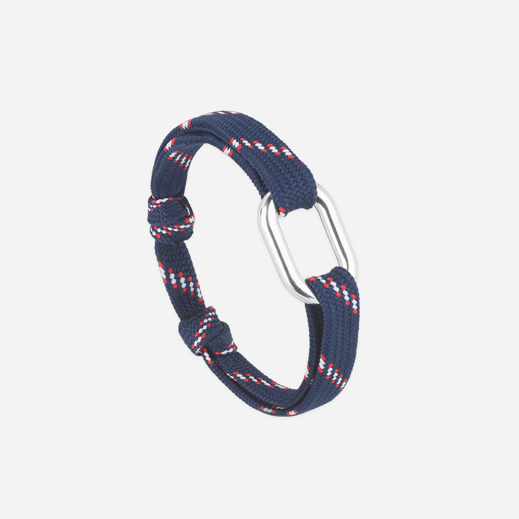 Pulsera Tilla - Azul Marino Moteado Blanco Y Rojo
