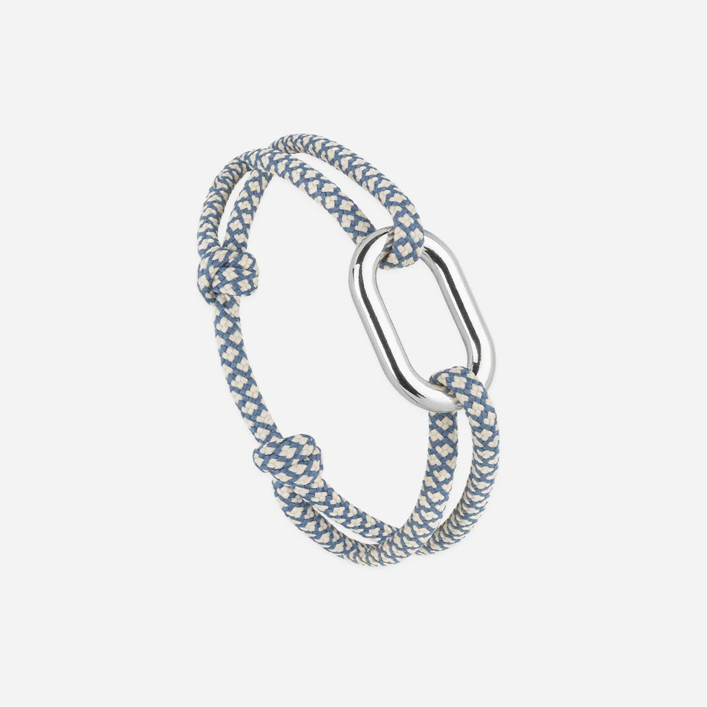 Vergue Bracelet - Sky Blue And Beige Checkerboard