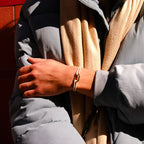 Concorde Bracelet - Beige and White Striped