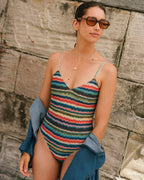 1 Piece Valentine Ocean Stripes