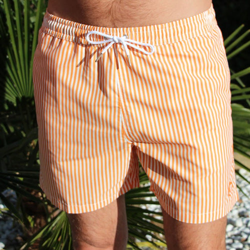 Swim Shorts - The Creamy Orange Striped
