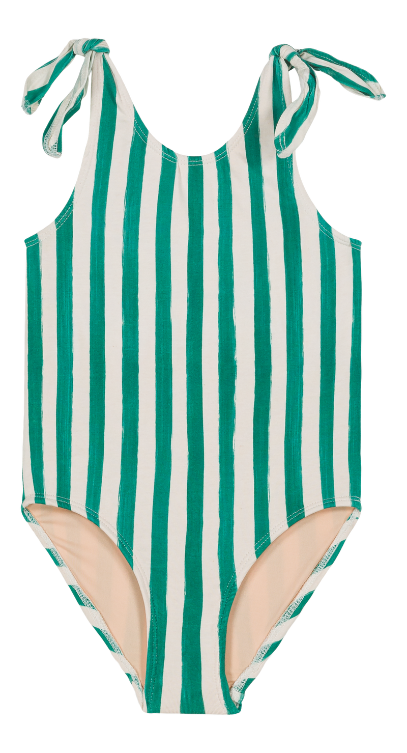 Roberta Bañador 1 Pieza Rayas Verde Capri