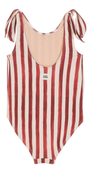Roberta 1 Piece Swimsuit Brick Red Stripes