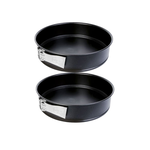 Dr Oetker - Lot De 2 Moules À Manqué 28/28 Cm En Acier Dr Oetker Tradition - Noir