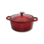 Elo Cherry Red Enamelled Cast Iron Casserole Dish - Red