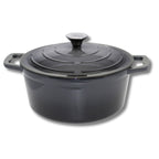 Classic Grey Enamelled Cast Iron Casserole Dish Elo - Grey