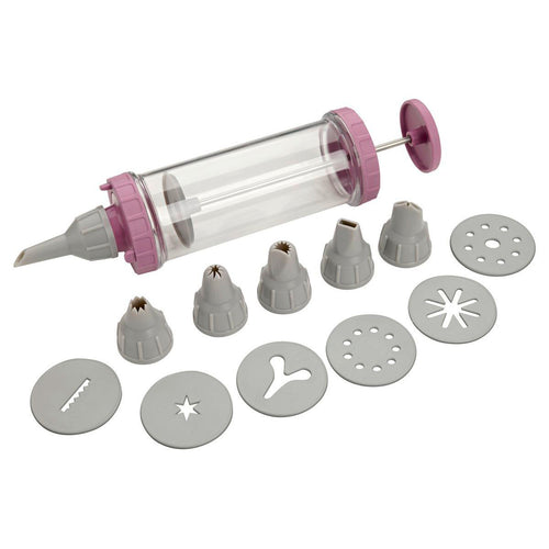 Zenker - Seringue De Pâtisserie Et 6 Embouts Et 6 Disques À Motifs Zenker Sweet Sensation - Gris