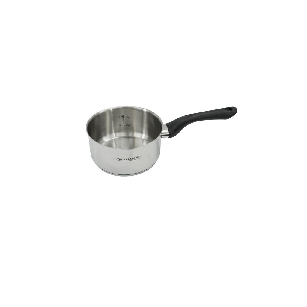 Fackelmann Geneva Stainless Steel Saucepan - Grey/Black