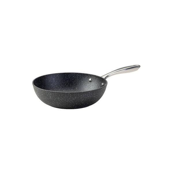 Wok In Ghisa Di Alluminio Con Rivestimento Antiaderente Ceramico Senza PFAS Fackelmann - Nero/Grigio