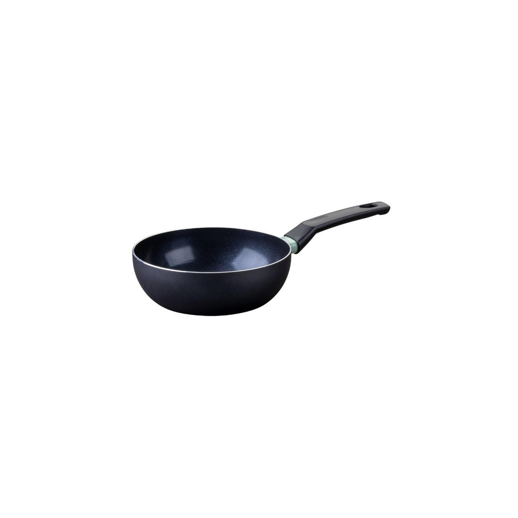 Aluminium Wok With PFAS-Free Ceramic Non-Stick Coating Fackelmann Brandao - Black/Green
