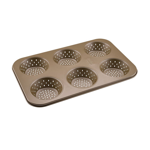Zenker - Moule À Petits Pains Individuels Ronds 6 Empreintes 33 X 22 Cm Zenker Mojave Gold - Or