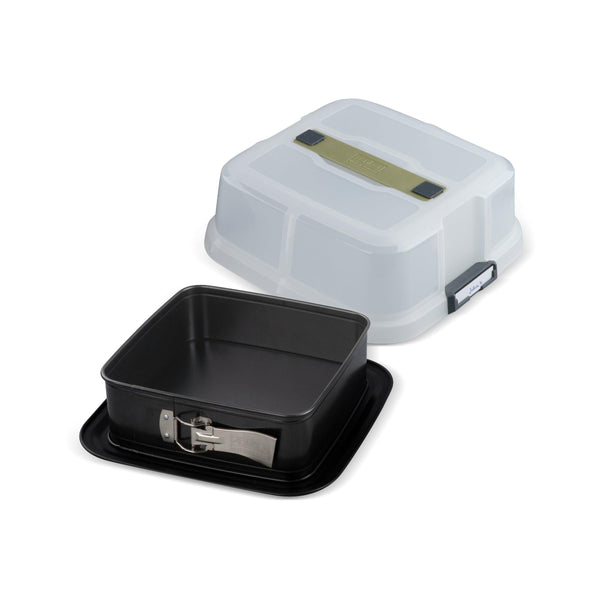 Stampo Apribile Quadrato Con Coperchio Zenker Bake Click And Go - Nero