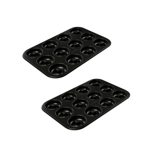 Dr Oetker - Ensemble De 2 Moules Donut Et Bagel 12 Empreintes 26,5 X 38,5 Cm Dr. Oetker Tradition - Noir