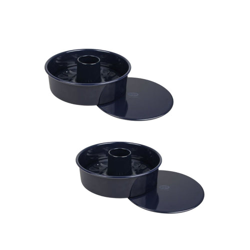 Dr Oetker - Lot De 2 Moules À Manqué 26/26 Cm En Acier Dr Oetker Back-Liebe - Bleu