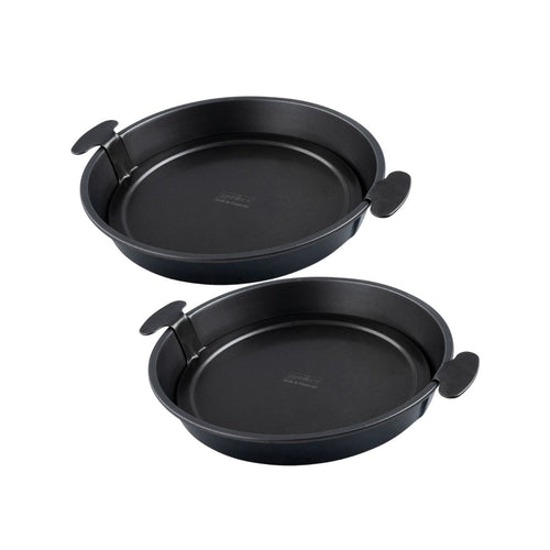 Zenker - Lot De 2 Moules À Gâteaux Ronds 28/33,5 Cm En Acier Black Metallic Black Mettallic Zenker Black Mettallic - Noir