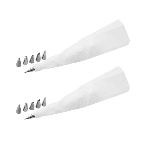 Zenker - Set De 2 Poches À Douille Avec Embouts Zenker Smart Pastry - Blanc|Inox