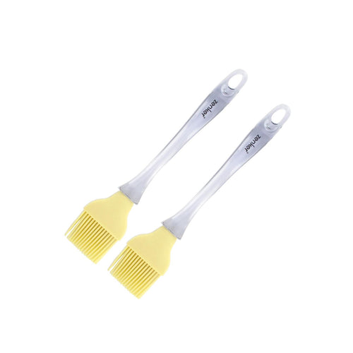 Zenker - Ensemble De 2 Pinceaux De Cuisine Et De Pâtisserie 24 Cm En Poils Silicone Zenker Smart Pastry - Jaune|Brun|Transparent