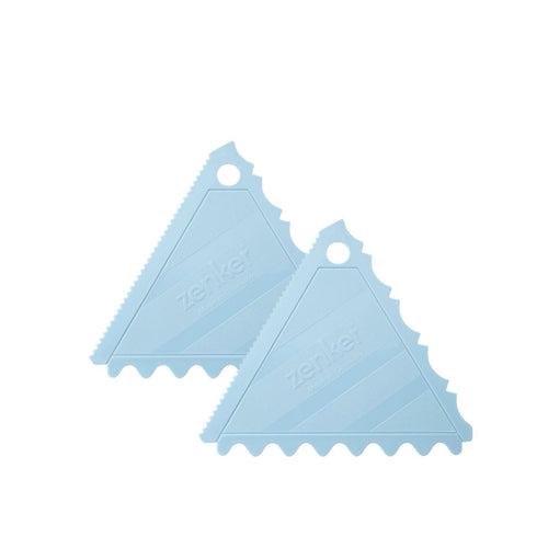 Zenker - Ensemble De 2 Lisseurs Gâteau À Trois Côtés Pour Cake Design Zenker Sweet Sensation - Bleu