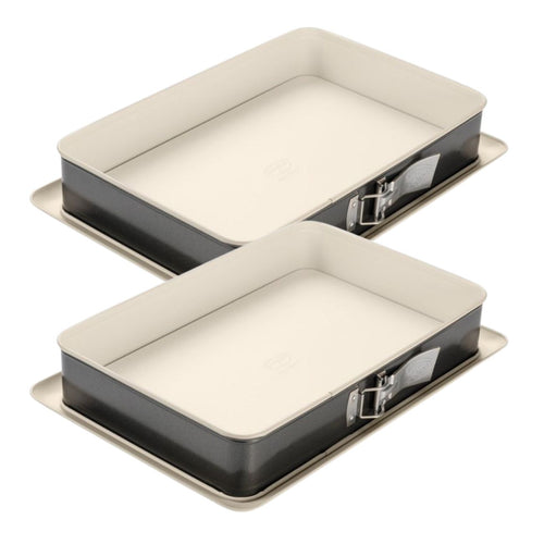 Dr Oetker - Ensemble De 2 Moules À Charnière Rectangulaire 38 X 25 Cm Dr Oetker Back-Trend - Blanc