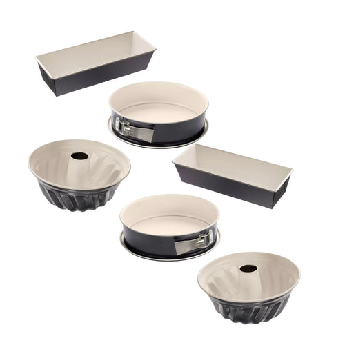 Dr Oetker - Lot De 2 Moules À Gâteaux Ø 22/26 Cm En Acier Et Céramique Dr Oetker Back-Trend - Blanc|Gris