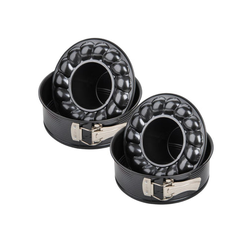 Zenker - Lot De 2 Moules À Manqué 18/18 Cm En Acier Black Mettallic Black Mettallic Zenker Black Mettallic - Noir