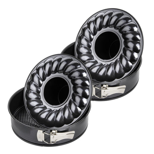 Zenker - Lot De 2 Moules À Gâteaux 24/24 Cm En Acier Black Metallic Black Mettallic Zenker Black Mettallic - Noir