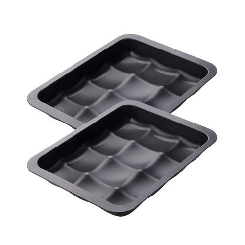 Zenker - Lot De 2 Moules À Gâteaux 36/27/5 Cm En Acier Black Metallic Black Mettallic Zenker Black Mettallic - Noir