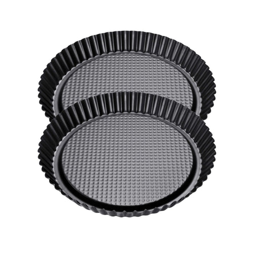 Zenker - Ensemble De 2 Moules À Tarte Renversée 28 Cm Zenker Black Metallic - Noir