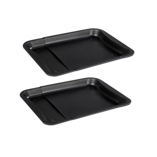 Zenker - Lot De 2 Moules À Gâteaux 35-52/32/3 Cm En Acier Black Mettallic Black Mettallic Zenker Black Mettallic - Noir