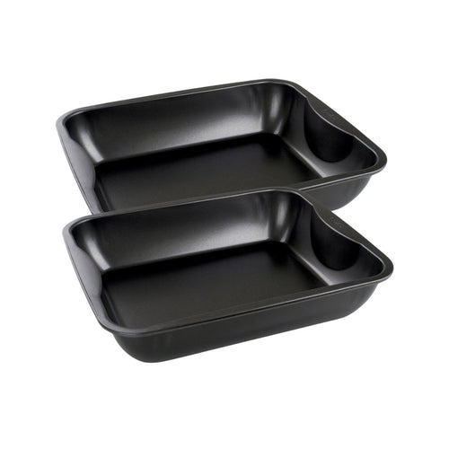 Zenker - Ensemble De 2 Plats À Four Xxl Rectangle 40 X 34 Cm Zenker Spécial Cooking - Noir