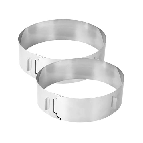 Zenker - Lot De 2 Cercles À Pâtisserie 15/30 Cm En Inox Zenker Smart Pastry - Inox