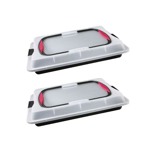 Zenker - Ensemble De 2 Plaques De Cuisson 42 X 29 Cm Avec Couvercle Zenker Special To Go - Noir